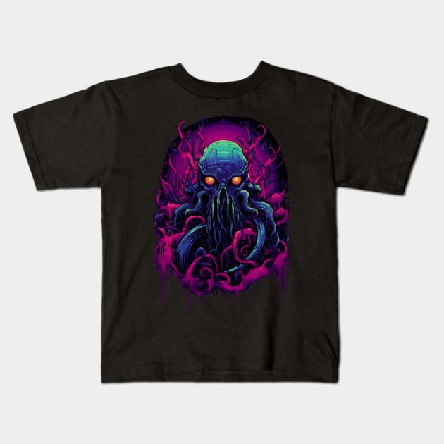 The Kraken Awakens Kids T-Shirt by Keller Apparel Co.